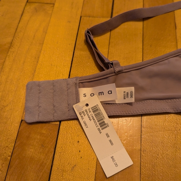 NWT Soma Camisole Brianna Bra 36DD in Quail Grey - Picture 3 of 4